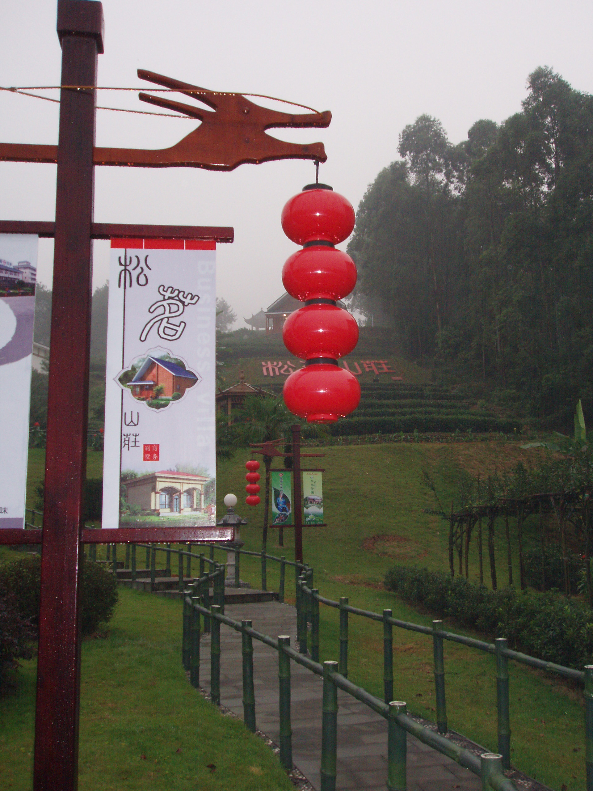 四川传统茶馆中的竹椅与茶客场景，呈现茶馆作为公共生活空间的日常感